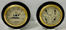 1937 1938 1939 Ford Car 2 Gauge Dash Panel Quad Style Insert Set