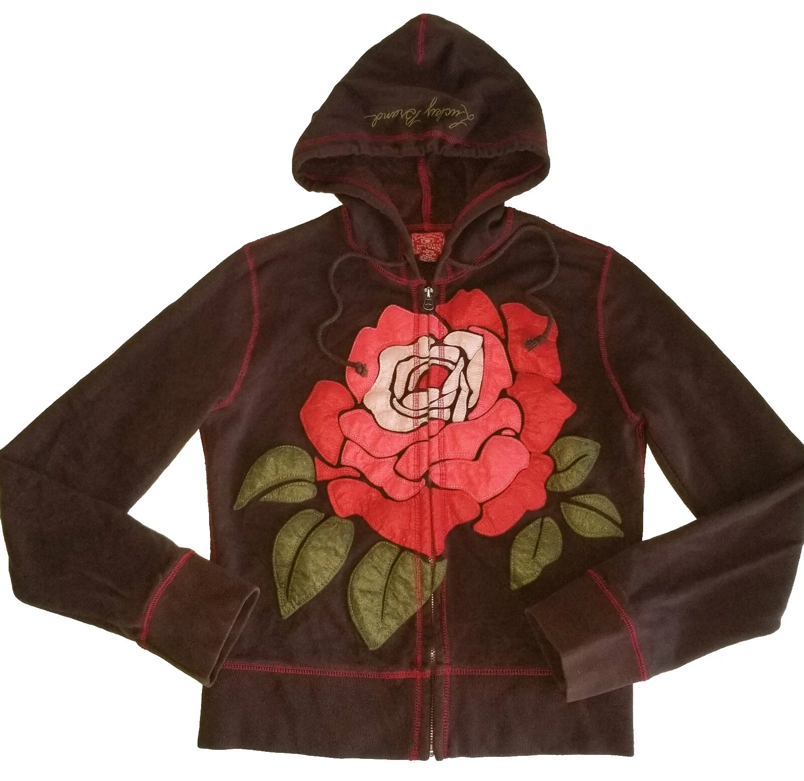 Lucky Brand Cotton Blend Brown Hoodies & Sweatshirts for Women