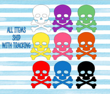 Skull and Crossbones die cut vinyl decals 9