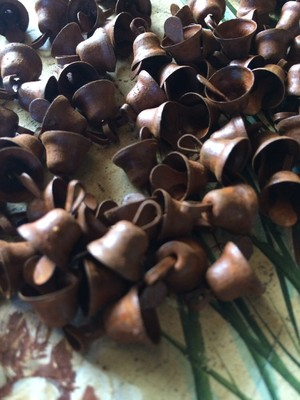 #ad 108 Primitive Rusty Liberty Bell Bells 10mm 3 8 in 3 8quot; SMALL Christmas Crafts $13.95