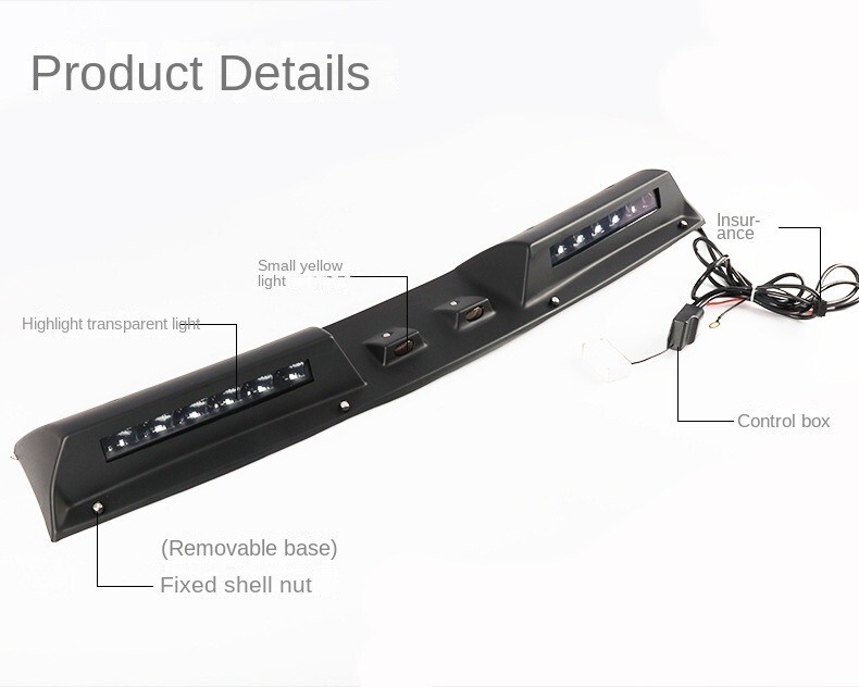 BAR ライト Roof Top Light Bar LED DRL Black ABS Lamp Fits for Lexus LX570