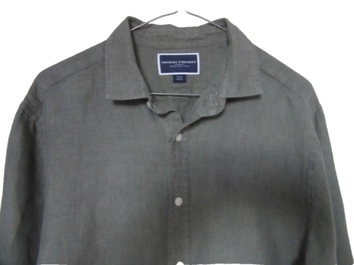 Charles Tyrwhitt linen shirt slim fit size M. NEW. - Picture 2 of 8