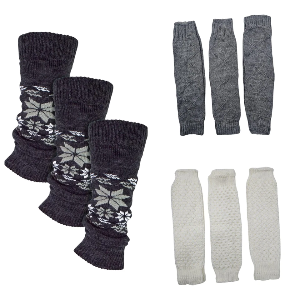 SockSnob 3 Pack Leg Warmers, extra long - Choose Option