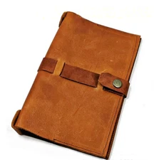 book notebook jacket cover slipcase bag leather fit A5 21x14.5x3cm brown H1044