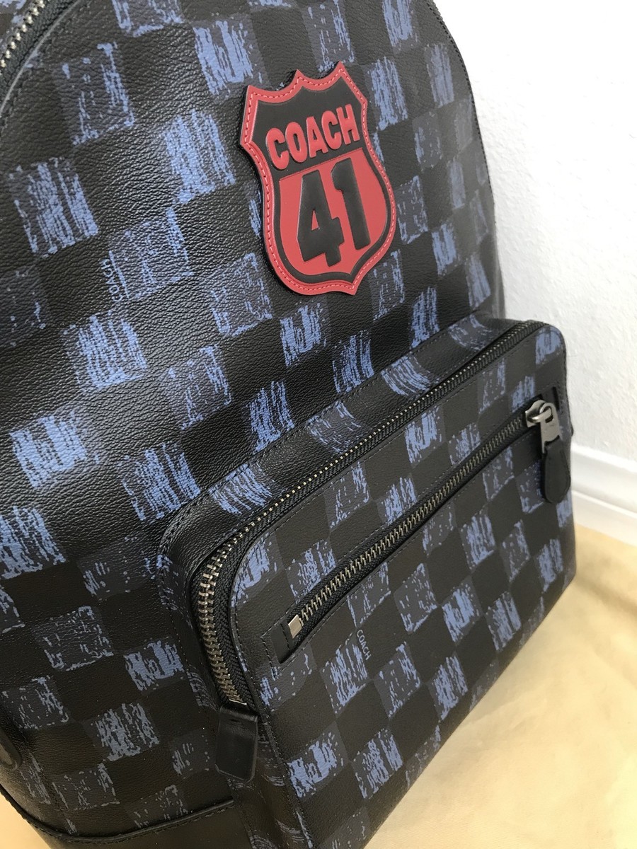 ON SALE New Coach WEST BACKPACK GRAPHIC CHECKER PRINT COACH 41