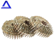 7200Pcs 3/4" × 0.12" 15 Degree Galvanized Coil Roofing Nail Head Diameter 3/8"