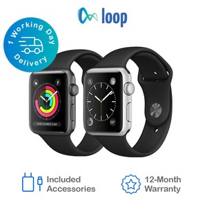 Apple Watch SERIE 3 - 38mm/42mm - Tutti i colori di caso-NERO SPORT FASCIA  | eBay