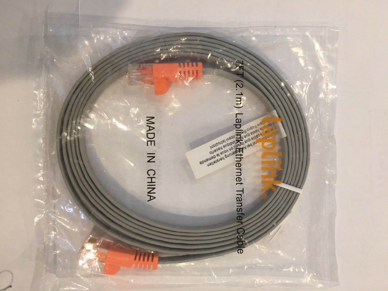 (Lot of 10)  7FT Laplink PC mover  Ethernet  High-Speed Transfer Cable 