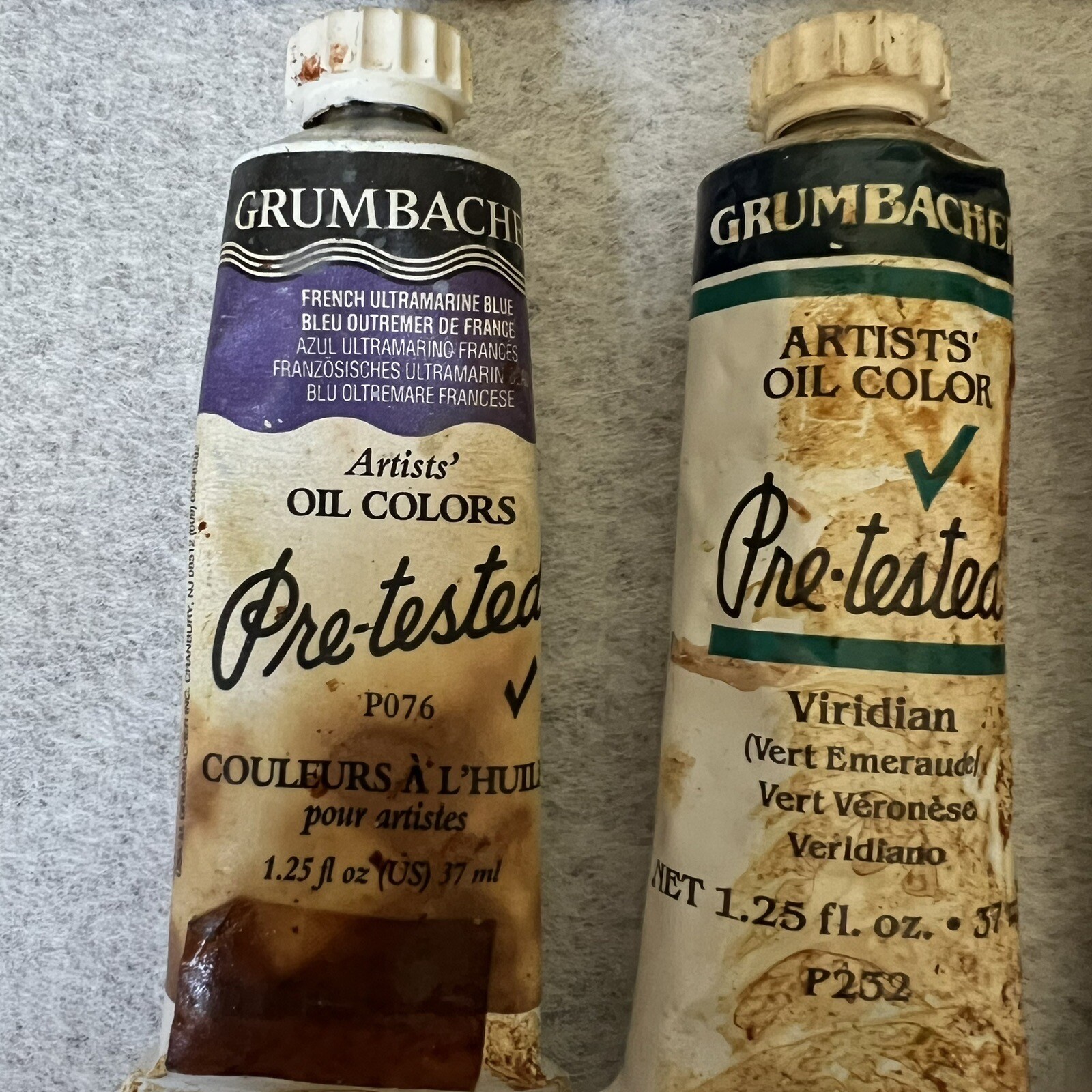 Vintage Grumbacher Oil Paint Lot Pretested Assorted Colors Used Set Over 1 lb. eBay