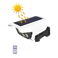 Solar Power Dummy Security Camera Fake Waterproof LED Light Surveillance Outdoor
