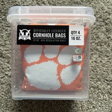 Clemson Tigers Cornhole Bean Bags 4 ACA Regulation Corn Shot Toss Game NCAA