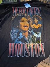 Whitney Houston Whitney I Will Always Love You Black Adult T-Shirt XL