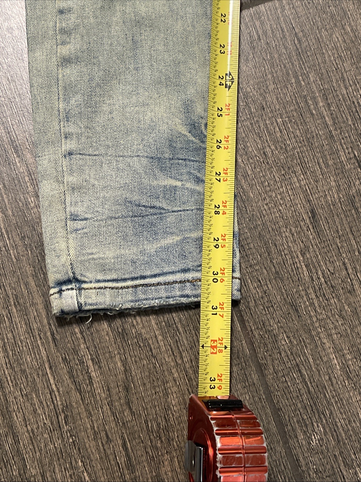 Vintage THRT Patchwork Distressed Denim Jeans Siz… - image 12