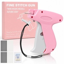 Stitch Gun for Clothes, Pink Gray Handheld Quick Clothing Fixer, Sewing Kit