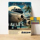 Air New Zealand Hawaii Travel Vintage Aviation Metal Poster Tin Sign 20x30cm Ret