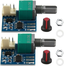 2Pack Pwm Fan Speed Controller, Pwm L&uuml;ftersteuerung, Drehzahlregler 12V, Dc 0-12