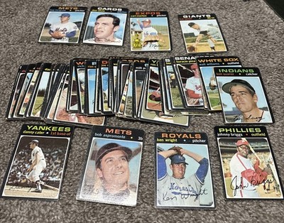 Topps 1971 Lot Of 62 Various Baseball Cards Some Hi Number And RCMost Common