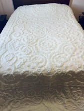 Chenille Bedspread Queen Size Sea Foam Pastel...