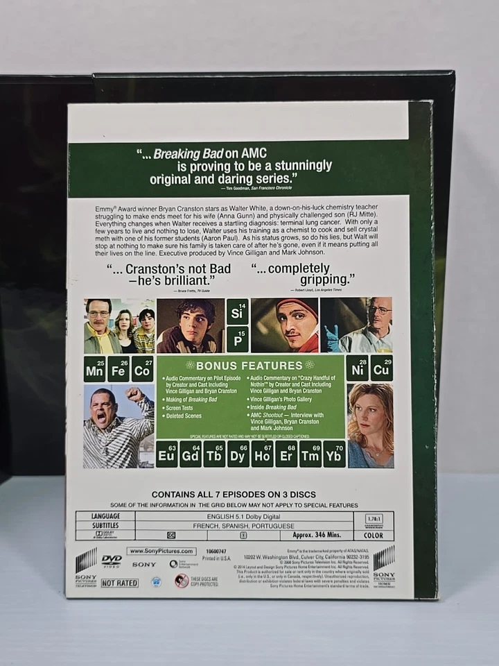 Breaking Bad Complete Series DVD Box Set Seasons 1-6 Widescreen 21 Discs Pre-own - Image 4 of 4