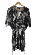 Religion Black Floral Print Dress Elastic Waist UK 14