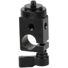 CAMVATE 15mm Single Rod Clamp with 1/4"-20 Screw Adapter, Black Lever