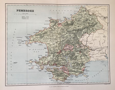 Karte - Pembrokeshire - Comprehensive Gazetteer of England and Wales 1893