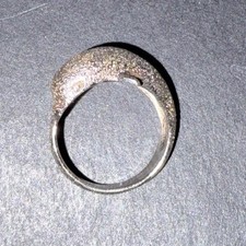 Vintage Sparkly Sterling Silver 925 Swimming Dolphin Ring Size 6.5 Beautiful  