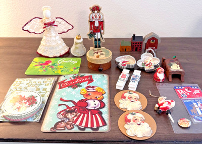 Bundled Lot of 20 Unique Christmas Decor & Ornaments Some preowned, some vintage