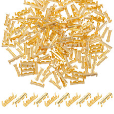 200Pcs U Shape Copper Ring Terminals, Brass Crimp Terminals Connector Open Barre