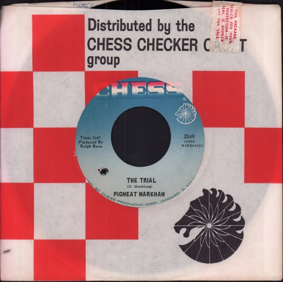 Pigmeat Markham Here Comes the Judge 7" vinyl USA Chess company sleeve has drill - Image 2 of 3