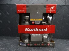 Kwikset Juno Nickel Exterior Entry Door Knob Single Cylinder Deadbolt Combo