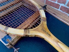 RARE ANTIQUE VINTAGE WOOD TENNIS RACKET model...