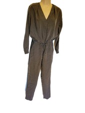 NWT Soft Lyocel Gray H M Long Sleeve Draw String Jumpsuit Sz 6