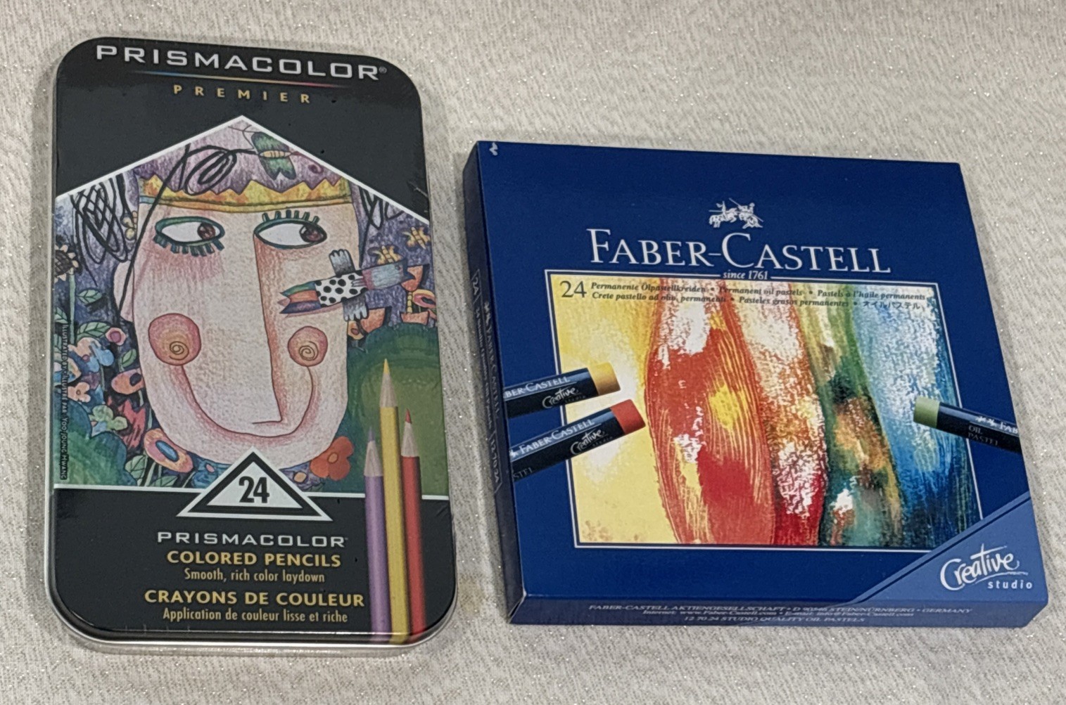 S & Faber-castell 24 Oil Pastels New!!