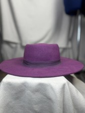 vintage purple telescope crown wool felt hat classic western ranch