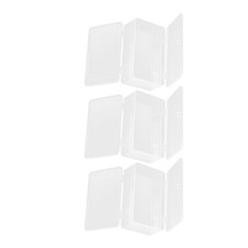 3 Pcs Double Layer Nail Art Accessories Organizer Box Case for Tools Kit