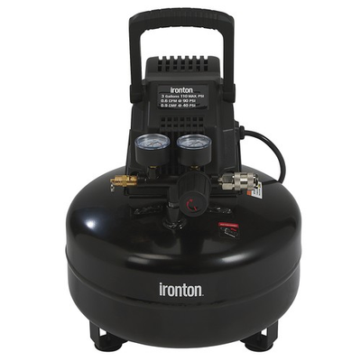 #ad #ad Ironton Oil Free Pancake Air Compressor 0.3 HP 3 Gallons 110 PSI $74.01