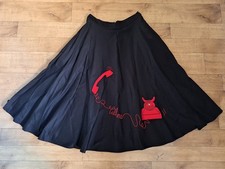 Gonna da collezione Pin Up Chiamami Telefono Midi Maxi Rockabilly UK 12 EU 40 USA 8