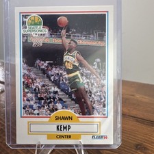 Fleer 1990-91 Shawn Kemp #178 Seattle Supersonics Rookie Basketball Card