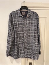 Mens Mantaray Shirt Size XL Long Sleeved Blue VGC 42-44”