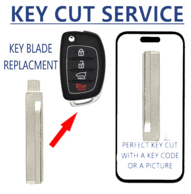KEY CUT + HY18R Remote Flip Key Blade For Hyundai Santa Fe 2013-2016 81996-2W000
