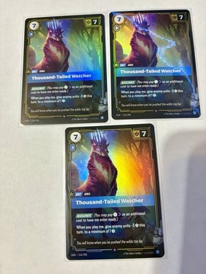 3x (Playset) Thousand-Tailed Watcher 116/298 English Foil Riftbound Origins