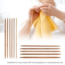 Set of 11 Bamboo Double Pointed Knitting Needles Set 11 Sizes (5.1in/13cm)