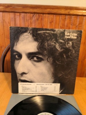 Bob Dylan'' Hard Rain'' white label-timing strip- Promo excellent vinyl