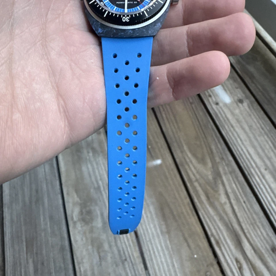 Tissot T145.407.97.057.02 Sideral S Powermatic 80 41 mm Blue Rubber Wrist Watch - Image 3 of 4