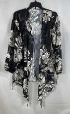 Flynn Skye Women's Kamona Kimono Blouse Black Floral Duster NWT Size S