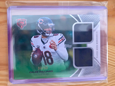 Topps 2026 Caleb Williams Chicago Bears NFL Material Dual Relic MDR-CW /99