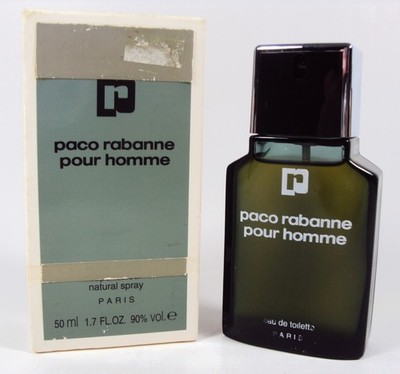 Vintage Paco Rabanne Pour Homme 1.7 oz / 50 ml Eau de Toilette Spray NEW in BOX