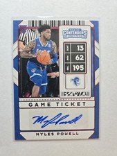 2020 Contenders Draft Picks Myles Powell RC No. 112 Game Ticket Red Auto AA51