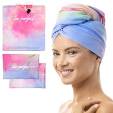 Microfiber Hair Plopping Towel Set   Super Absorbent Anti-Frizz Hair Drying W...